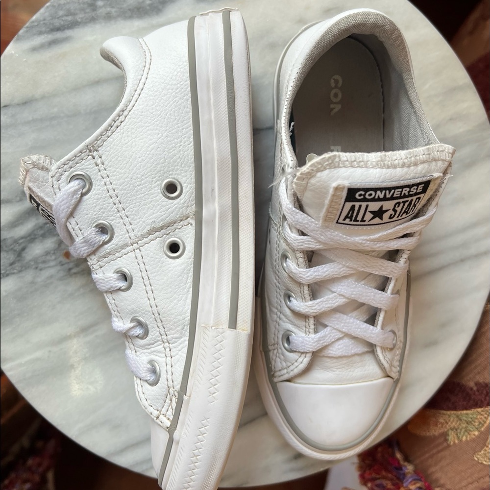 Converse All Star white leather size 13 US kids excellent condition